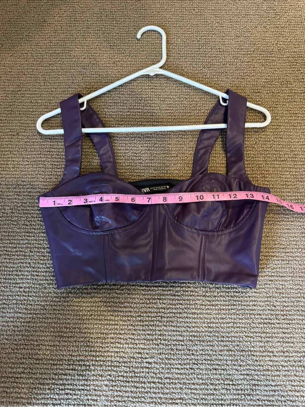 ☀️ ZARA Faux Leather Corset Top